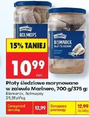 Płaty śledziowe marynowane w zalewie Marinero, Bismack, Rolmopsy