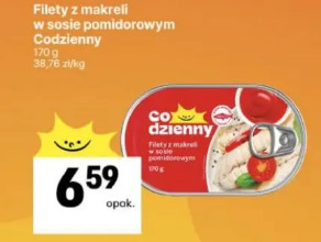 Filety z makreli w sosie pomidorowym Codzienny