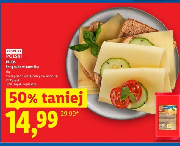 Pilos ser gouda w kawałku