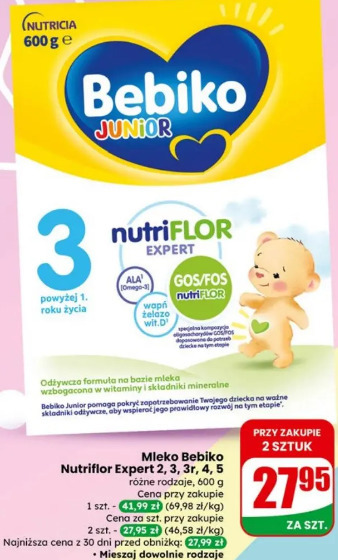 Mleko Bebiko Nutriflor Expert 2, 3, 3r, 4, 5