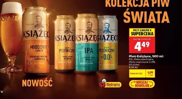 Piwo Książęce Złote pszeniczne 0.0%