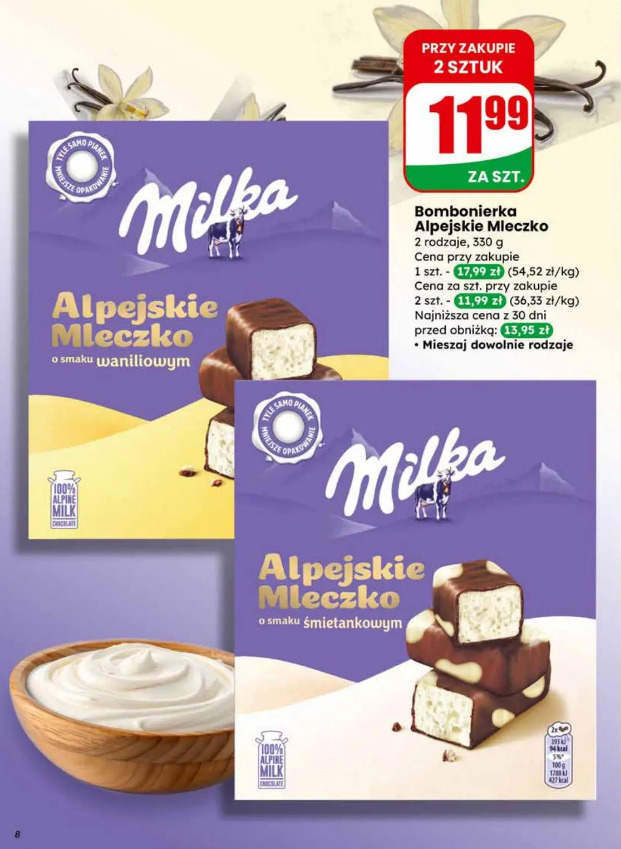 Bombonierka Alpejskie Mleczko Milka