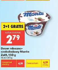 Deser mleczno-czekoladowy Monte Zott