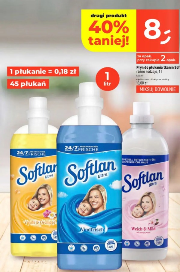 Płyn do płukania tkanin Softlan