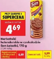 Herbatniki holenderskie w czekoladzie San Łakotki