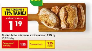 Bułka fala ciemna z ziarnami