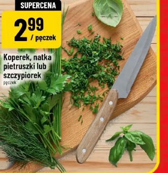 Koperek, natka pietruszki lub szczypiorek