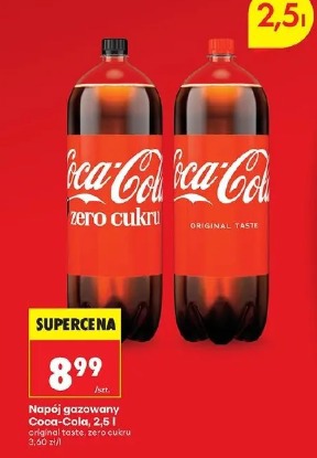 Napój gazowany Coca-Cola original taste, zero cukru