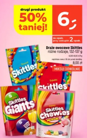 Draże owocowe Skittles