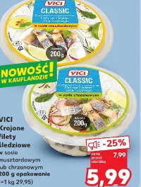 Vici Krojone filety śledziowe w sosie musztardowym lub chrzanowym