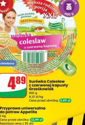 Surówka Coleslaw z czerwonej kapusty Grześkowiak