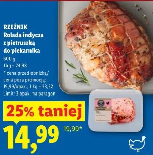 Rzeźnik Rolada indycza z pietruszką do piekarnika