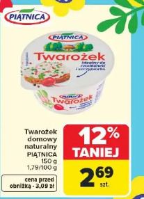 Twarożek domowy naturalny PIĄTNICA