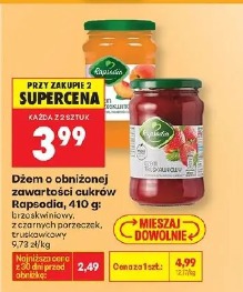 Dżem o obniżonej zawartości cukrów Rapsodia