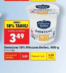 Śmietana 18% Mleczna Dolina