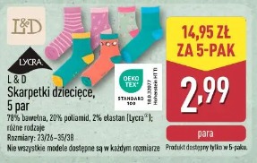 L & D Skarpetki dziecięce, 5 par