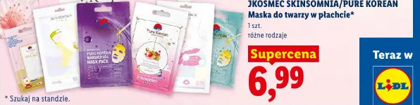 Jkosmec Skinsomnia/Pure Korean maska do twarzy w płachcie