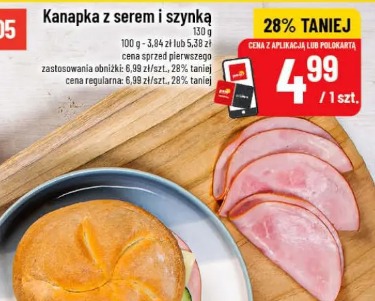 Kanapka z serem i szynką