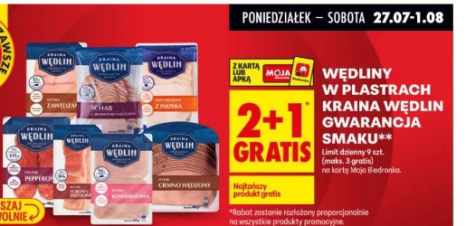 Wędliny w plastrach Kraina Wędlin Gwarancja Smaku