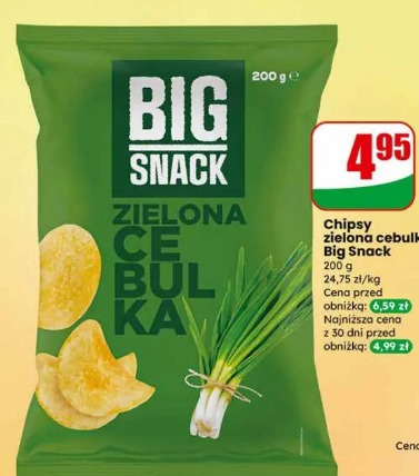 Chipsy zielona cebulka Big Snack