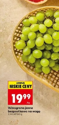 Winogrono jasne bezpestkowe