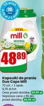 Kapsułki do prania Duo Caps Mill