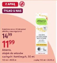 Alterra, olejek do włosów suchych i łamliwych