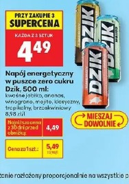 Napój energetyczny w puszce zero cukru Dzik, 500 ml