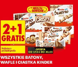 Wszystkie batony, wafle i ciastka Kinder