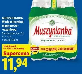 MUSZYNIANKA Woda mineralna magnezowo-wapniowa