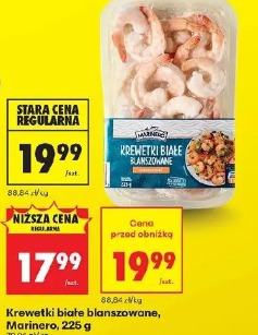 Krewetki białe blanszowane, Marinero, 225 g