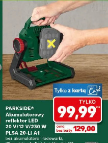 Parkside Akumulatorowy reflektor LED 20 V/12 V/230 V PLSA 20-Li A1