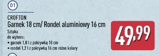 Crofton Garnek 18 cm/ Rondel aluminiowy 16 cm