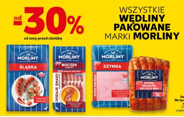 Wszystkie wędliny pakowane marki Morliny