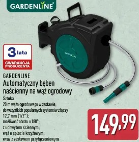 Gardenline Automatyczny bęben naścienny na wąż ogrodowy