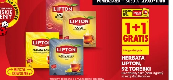 Herbata Lipton, 92 torebki