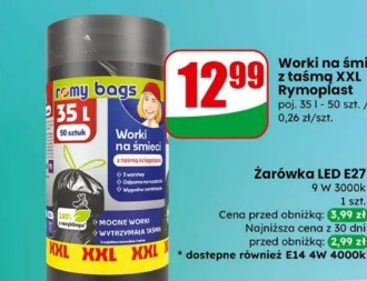 Worki na śmieci z taśmą XXL Rymoplast