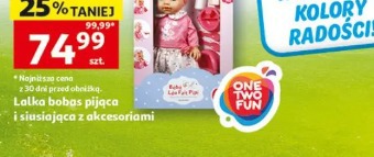Lalka bobas pijąca i siusiająca z akcesoriami