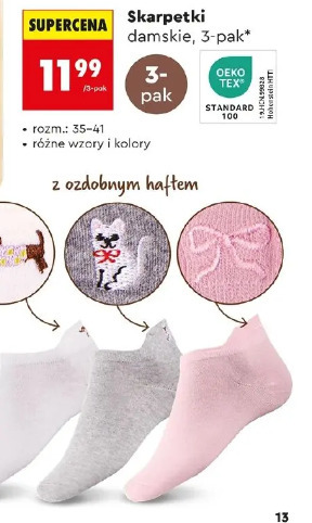 Skarpetki damskie, 3-pak