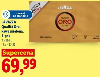Lavazza Qualità Oro, kawa mielona, 3-pak