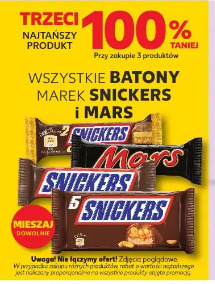 Wszystkie batony marek Snickers i Mars