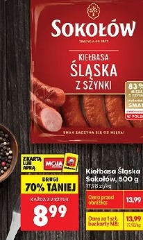 Kiełbasa śląska z szynki Sokołów