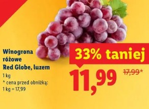 Winogrona różowe Red Globe