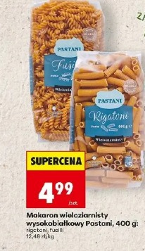 Makaron wieloziarnisty wysokobiałkowy Pastani