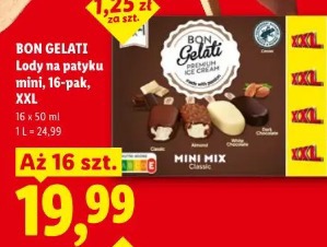 Bon Gelati Lody na patyku mini, 16-pak, XXL