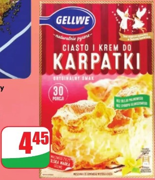 Ciasto karpatka + krem Gellwe