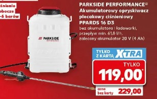 Parkside Performance Akumulatorowy opryskiwacz plecakowy ciśnieniowy PPARDS 16 D3