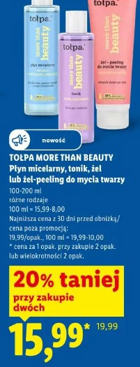 Tołpa More Than Beauty Płyn micelarny, tonik, żel lub żel-peeling do mycia twarzy