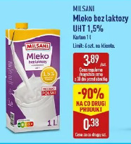 Milsani Mleko bez laktozy UHT 1,5%