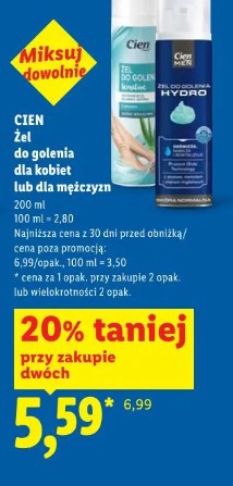 Cien Żel do golenia dla kobiet lub dla mężczyzn